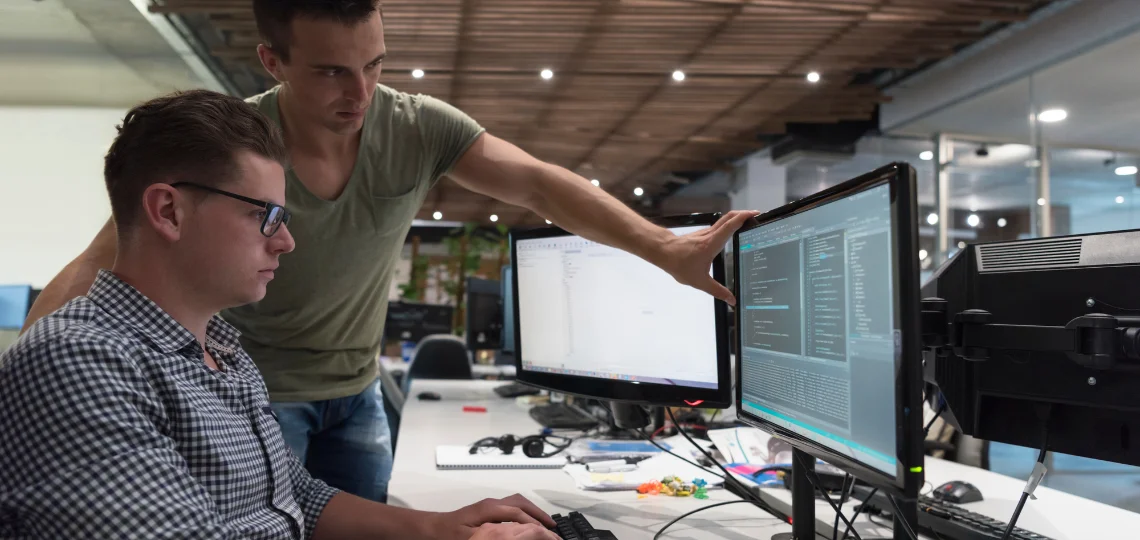 Nearshore engineering team collaborating on Python code and API pipelines