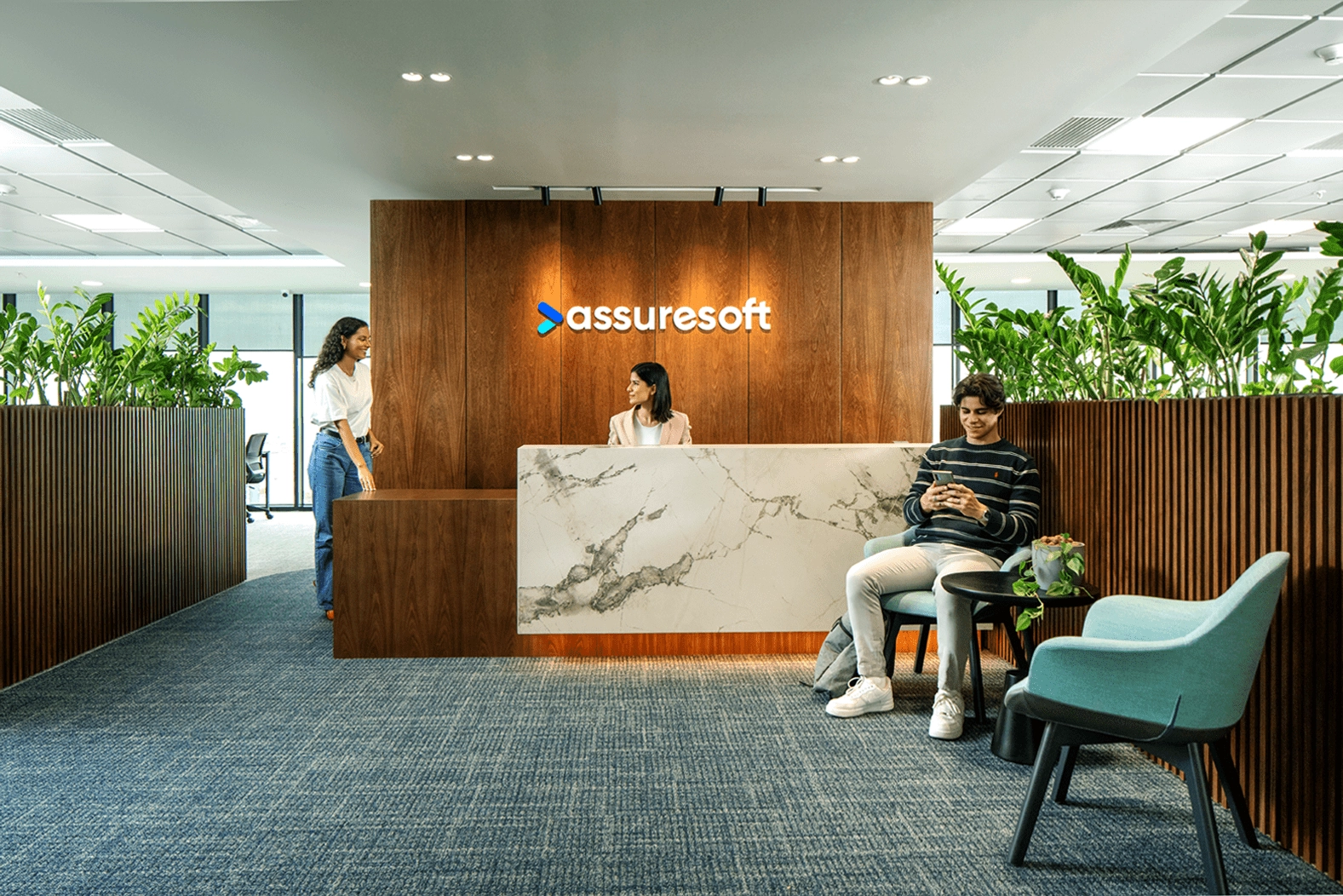 Image of a young man waiting for an interview