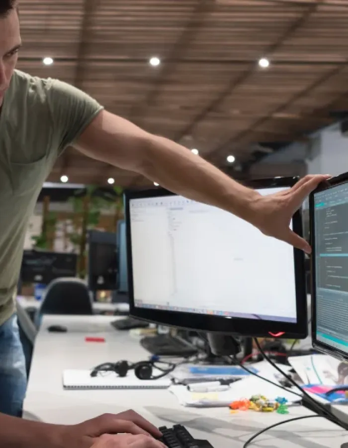 Nearshore engineering team collaborating on Python code and API pipelines